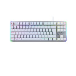 Gaming Tastatur Newskill Gungnyr TKL Pro Ivory Qwerty Spanisch Weiß LED RGB