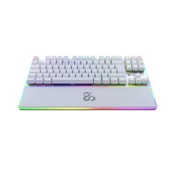 Gaming Tastatur Newskill Gungnyr TKL Pro Ivory Qwerty Spanisch Weiß LED RGB