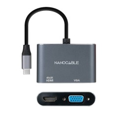 USB C-zu-VGA/HDMI-Adapter NANOCABLE 10.16.4303 4K Ultra HD