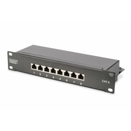 8-port UTP Kategorie 6 Steckleiste Digitus DN-91608S Schwarz 10" (Restauriert A)