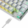 Gaming Tastatur Newskill Serike V2 Qwerty Spanisch Weiß