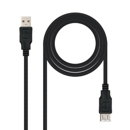 USB 2.0-Kabel NANOCABLE 10.01.0202 1 m Schwarz