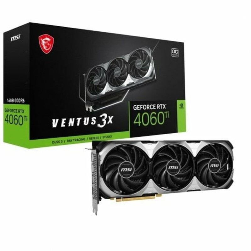 Grafikkarte MSI GeForce RTX 4060 Ti VENTUS 3X OC Geforce RTX 4060 Ti 16 GB GDDR6