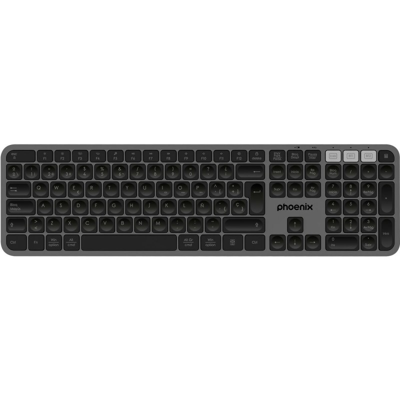 Bluetooth-Tastatur Phoenix K300 Grau Qwerty Spanisch