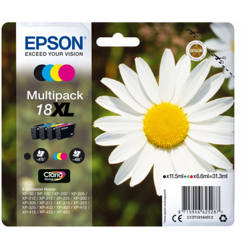 Original Tintenpatrone Epson C13T18164012 Bunt Schwarz/Zyanblau/Magenta/Gelb