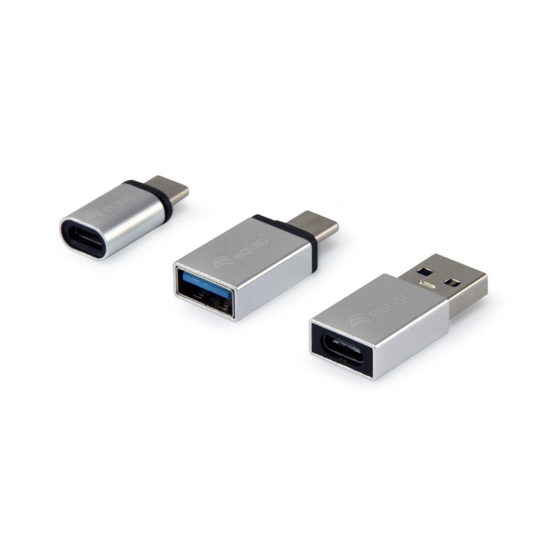 USB Adapter Equip 133475 Silberfarben (3 Stück) (1 Stück)