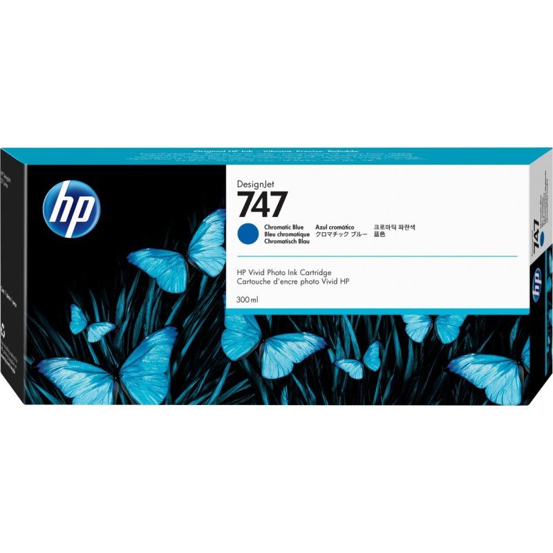 Original Tintenpatrone HP 747 Blau