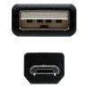 USB 2.0 A zu Micro USB-B-Kabel NANOCABLE 10.01.0500 Schwarz