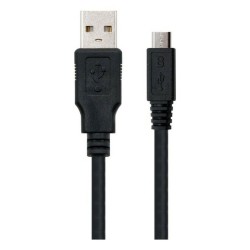 USB 2.0 A zu Micro USB-B-Kabel NANOCABLE 10.01.0500 Schwarz