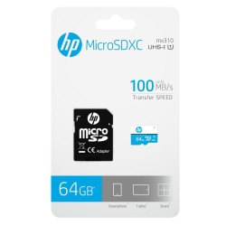 Mikro SD Speicherkarte mit Adapter HP HP-MSDCWAU1-64GB 16 GB 64 GB Klasse 10 100 Mb/s