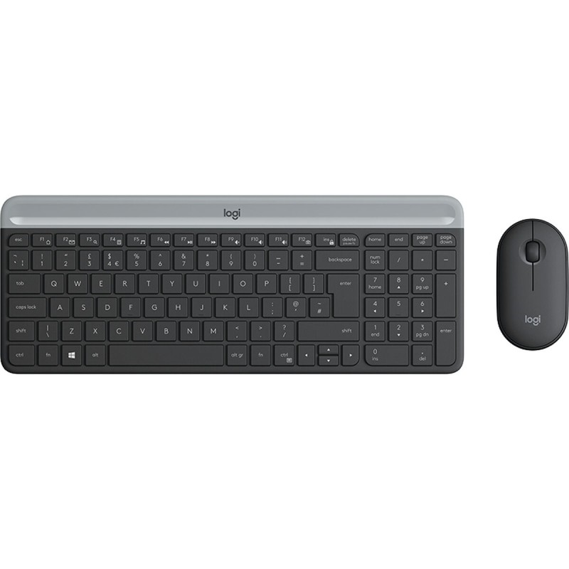 Tastatur mit Maus Logitech 920-009198 Schwarz Stahl Qwerty Spanisch QWERTY