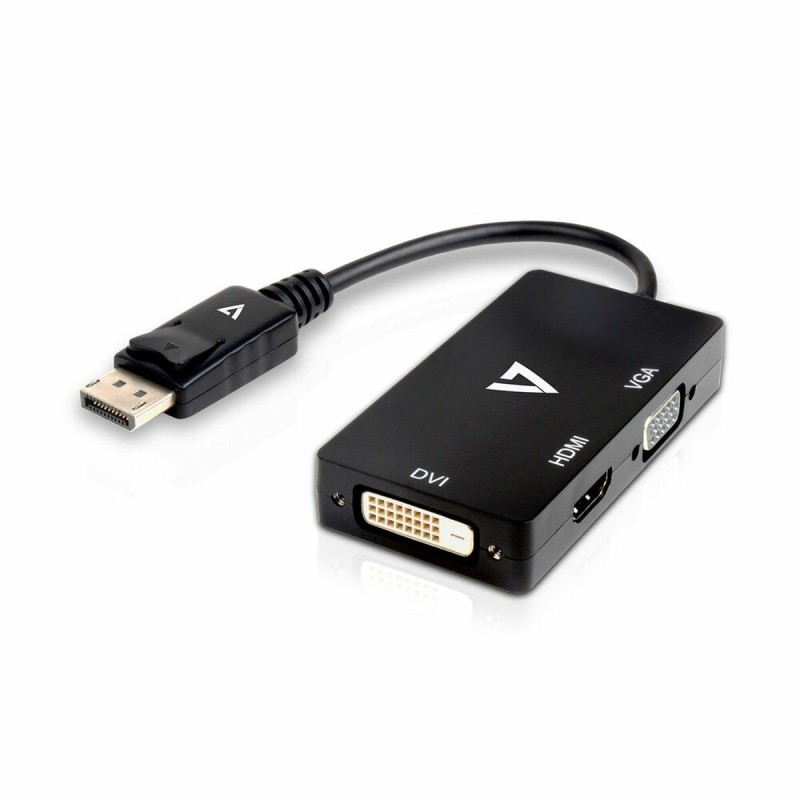 Mini DisplayPort-zu-VGA/DVI/HDMI-Adapter V7 V7DP-VGADVIHDMI-1E Schwarz