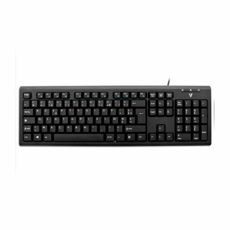 Tastatur V7 KU200FR Schwarz Französisch AZERTY