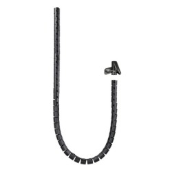 Kabel-Ordnungshilfe NANOCABLE 10.36.0001-BK Ø 2,5 cm (1 m) Schwarz Kunststoff
